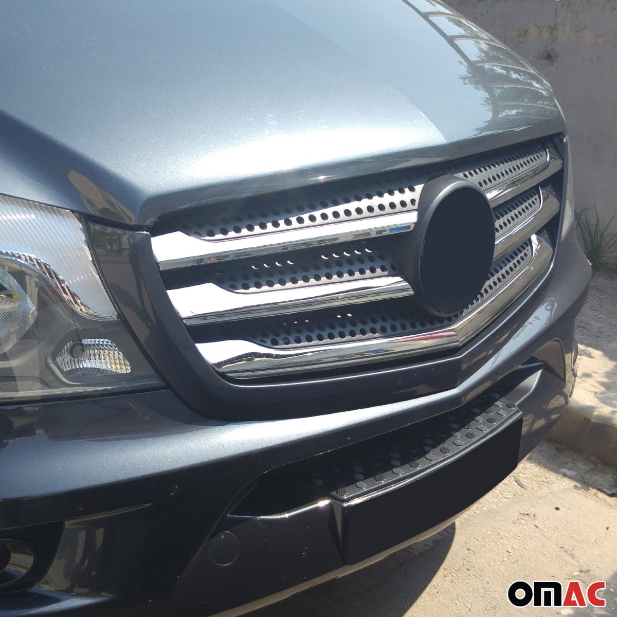 Mercedes Sprinter W906 Front Grill - Omac - S.Steel - Gloss Silver - 2014-2018